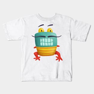 French frog monster creepy cute Kids T-Shirt